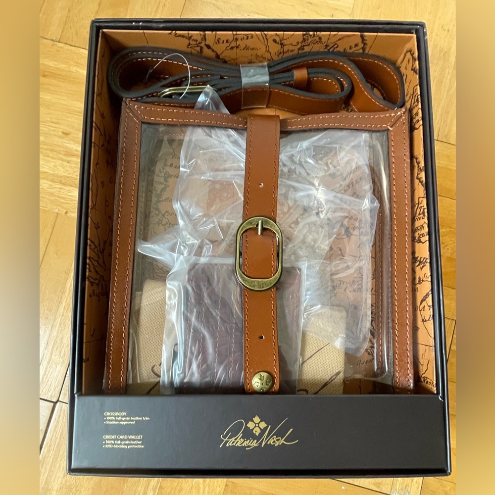 Patricia Nash Venezia clear bag NEW IN BOX